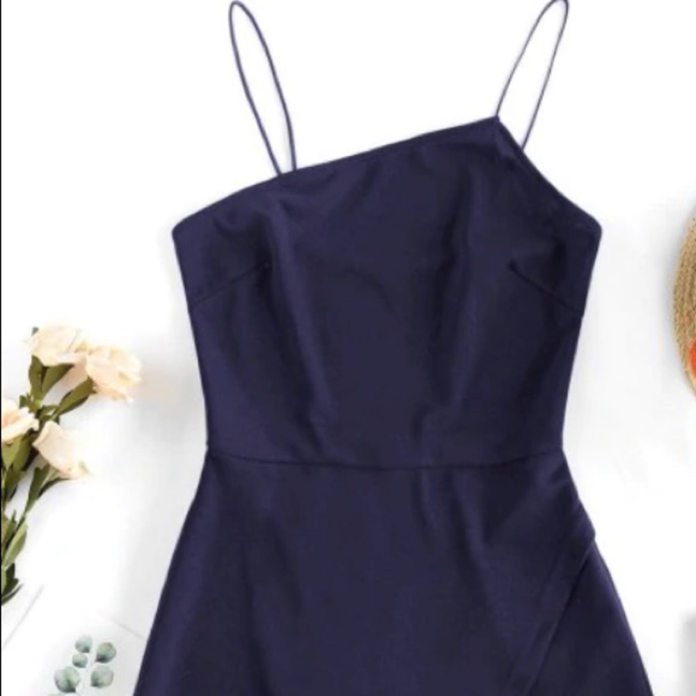 Zaful navy envelope romper